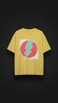 Oversized graphic T-shirt in hype yellow