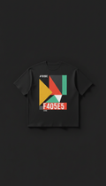 Oversized graphic T-shirt in charcoal black