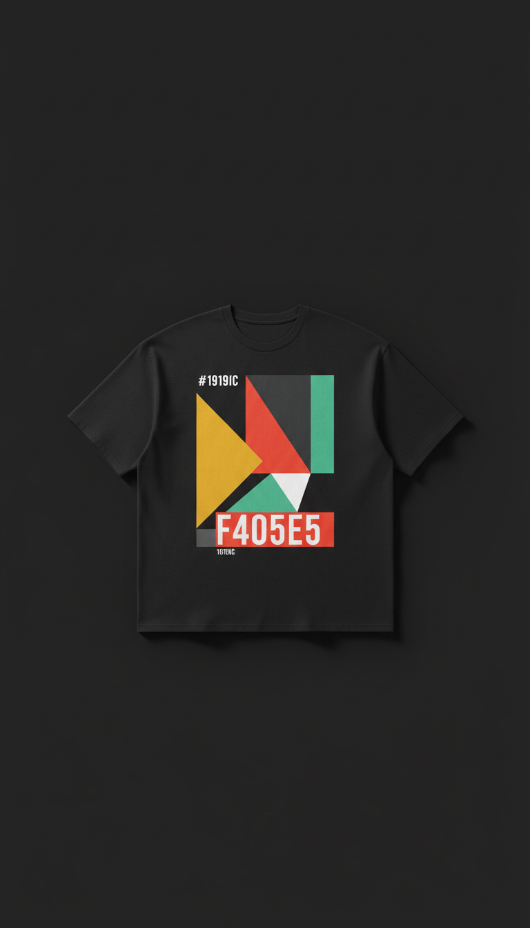 Oversized graphic T-shirt in charcoal black