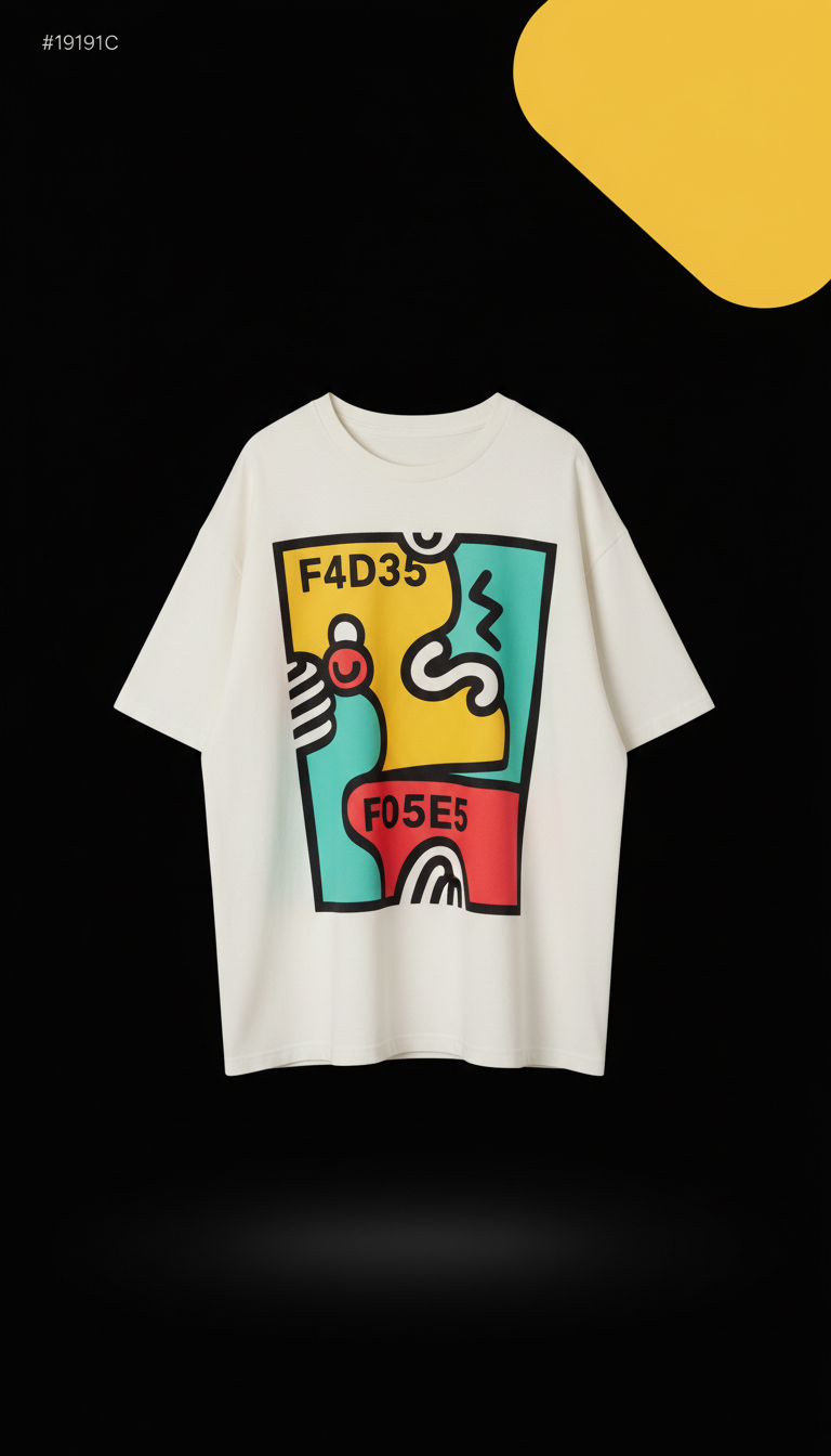 Oversized graphic T-shirt in mint pop
