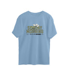 Light blue t-shirt with 'Sunday Morning' text and a butterfly graphic on a white background