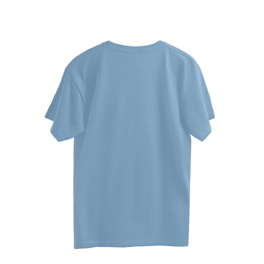 Plain light blue t-shirt on a white background