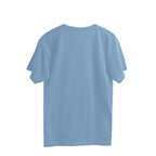 Plain light blue t-shirt on a white background