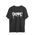 Black t-shirt with 'DOPE' graphic design on a white background
